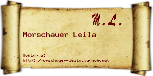 Morschauer Leila névjegykártya